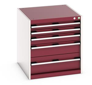 40027007.** Cabinet consists of 2 x 75mm, 1 x 100mm, 1 x 150mm and 1 x 200mm high drawers 100% extension drawer with internal dimensions of 525mm wide x 625mm deep. The...